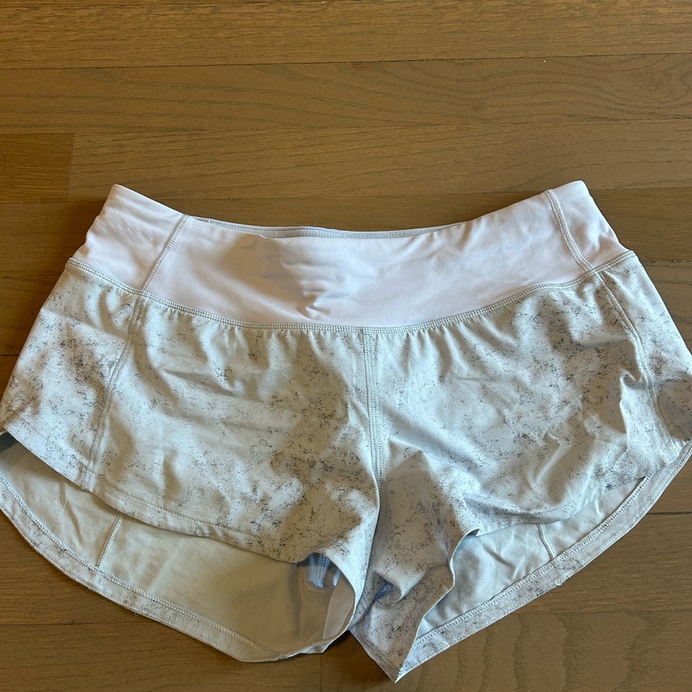 lululemon athletica White and Gray Athletic Shorts